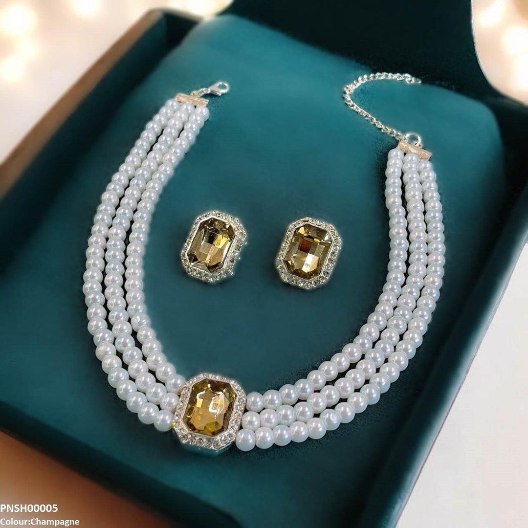 Rectangle Necklace Set