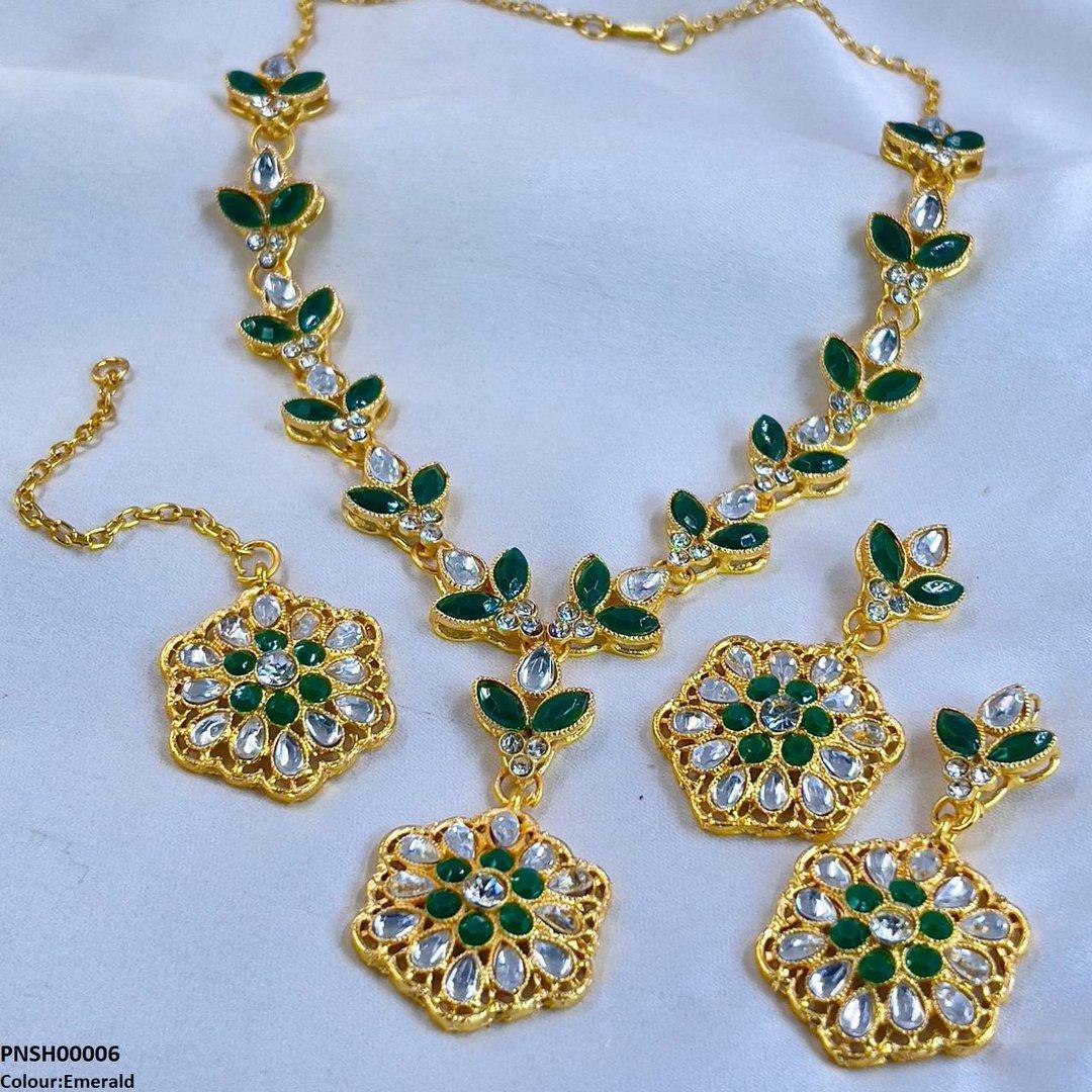 Tear/Flower Drop Necklace Set
