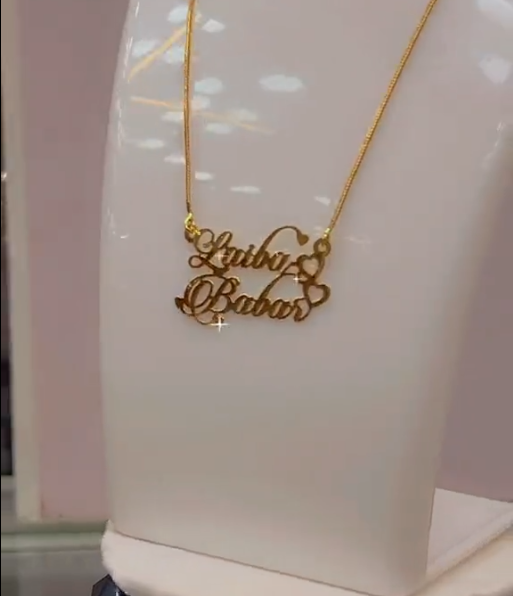 Customized Double Heart Necklace