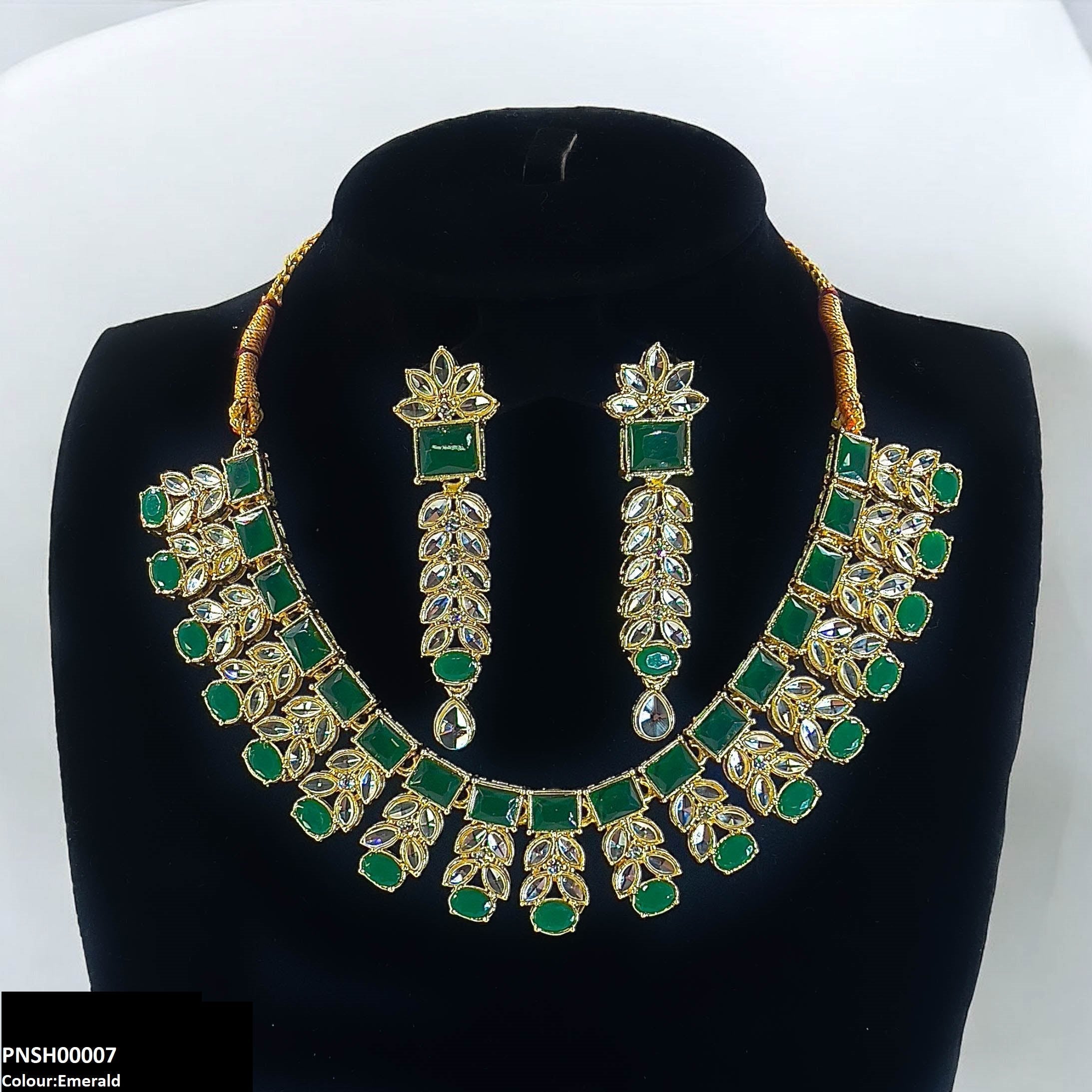 Reactangle/Oval Tear Necklace Set