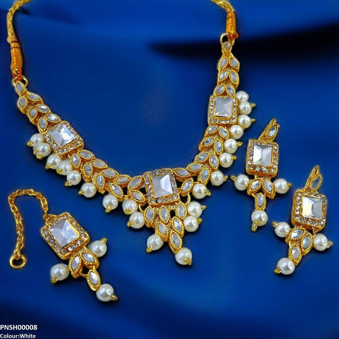 Rectangle/Tear Necklace Set