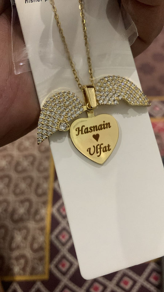 Open Heart Personalized Necklace