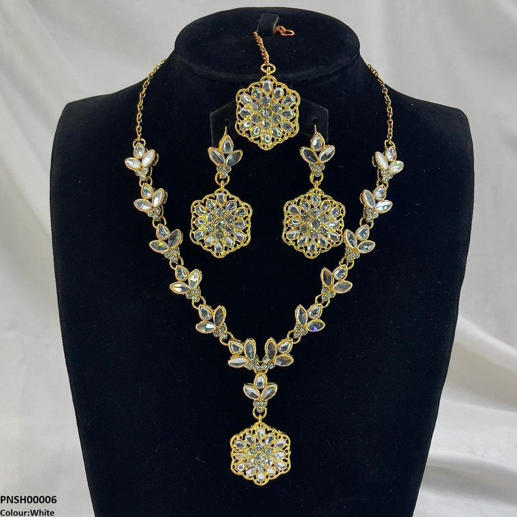 Tear/Flower Drop Necklace Set