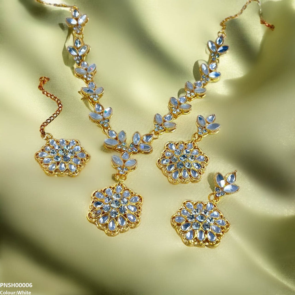 Tear/Flower Drop Necklace Set