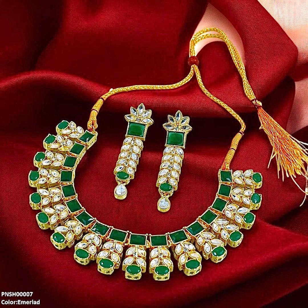 Reactangle/Oval Tear Necklace Set