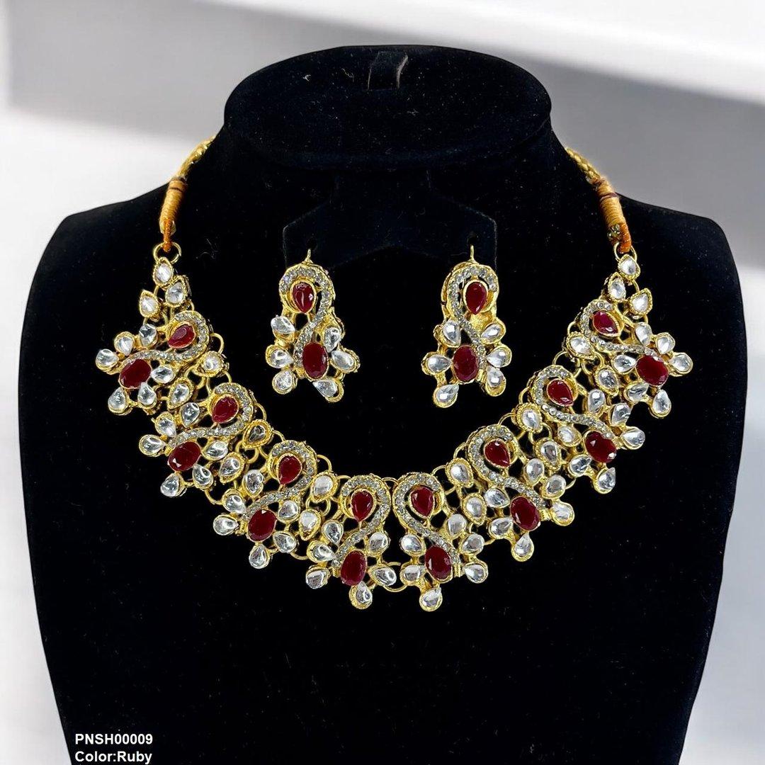 Oval Tear Necklace Set