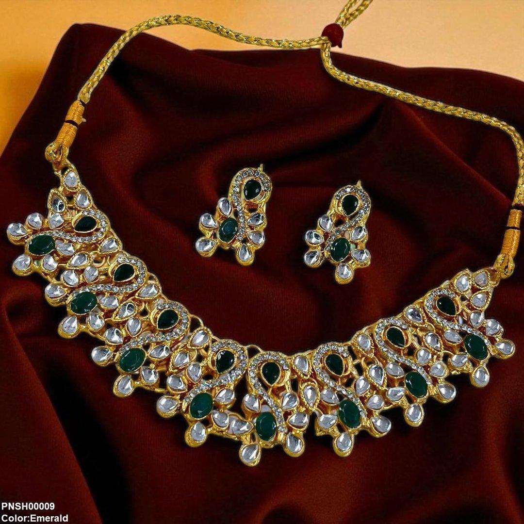 Oval Tear Necklace Set