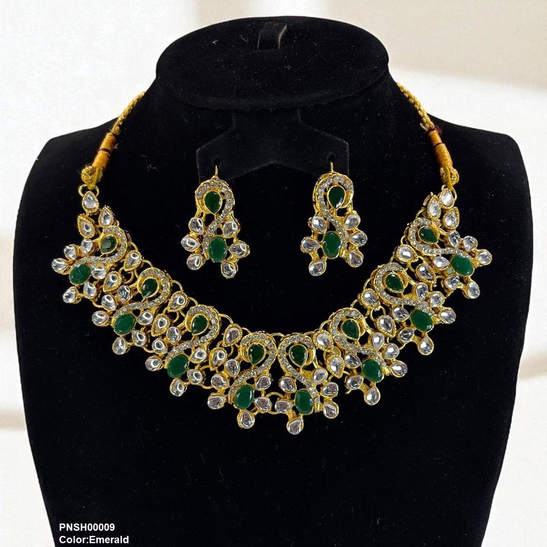 Oval Tear Necklace Set