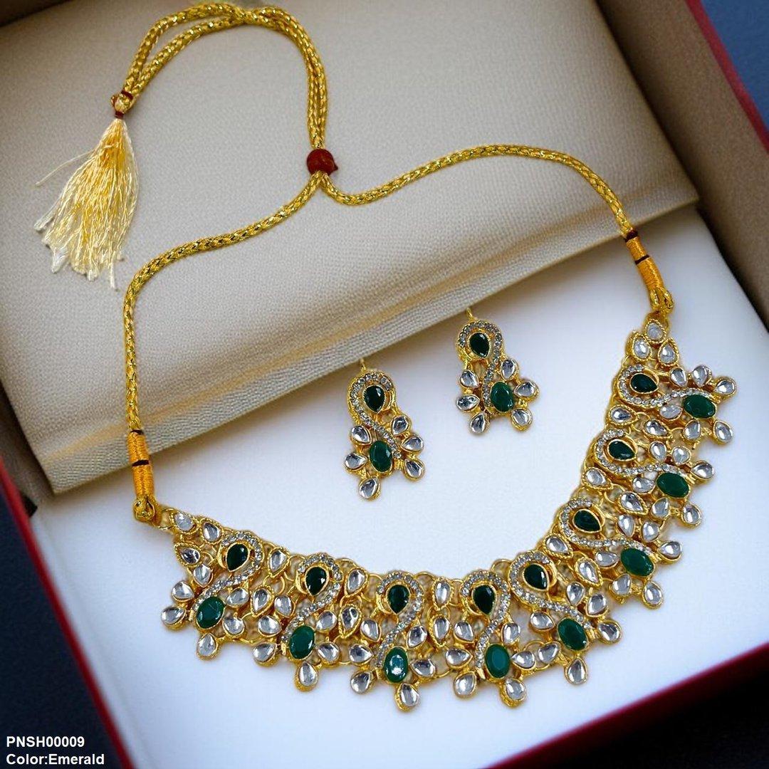 Oval Tear Necklace Set