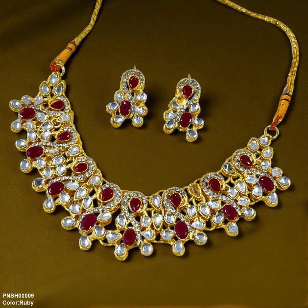 Oval Tear Necklace Set