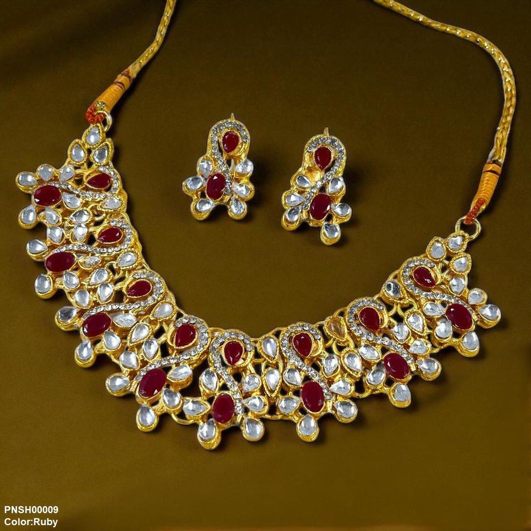 Oval Tear Necklace Set