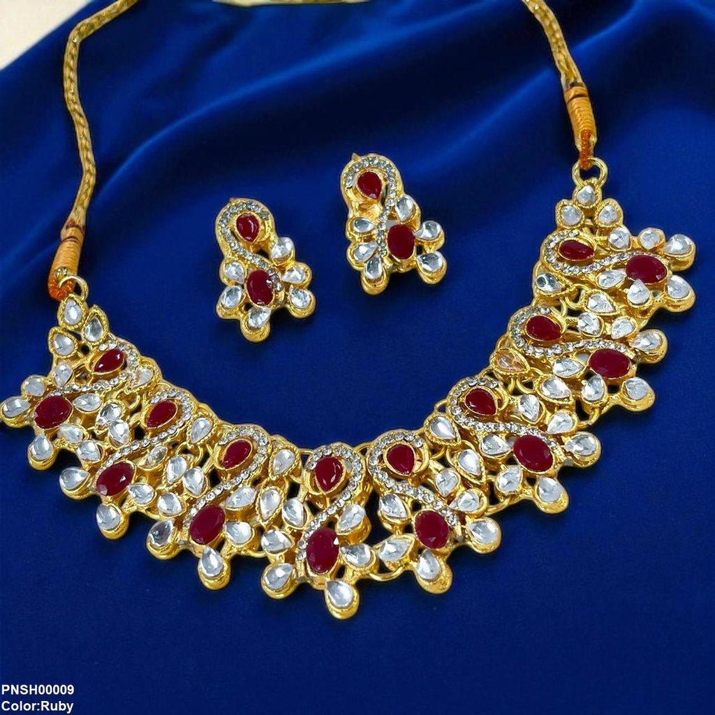 Oval Tear Necklace Set