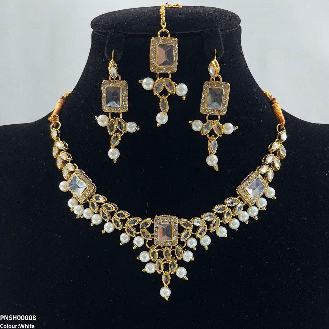 Rectangle/Tear Necklace Set