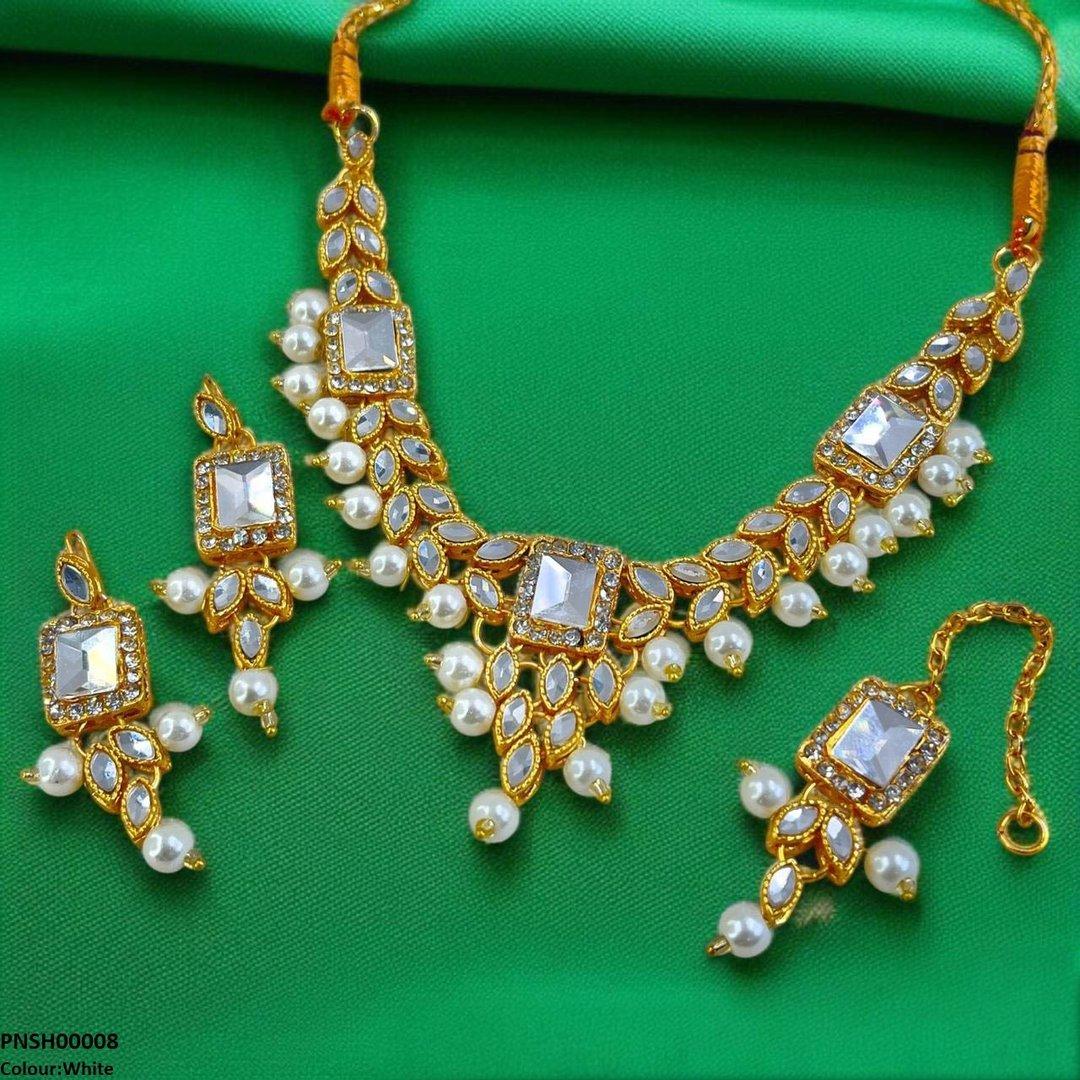 Rectangle/Tear Necklace Set