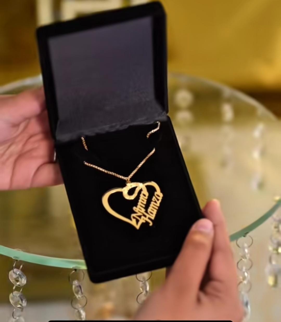 Custom name necklace for couples